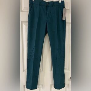 NWT HUDSON Jeans Classic Slim Straight Chino in Deep Teal Size 29